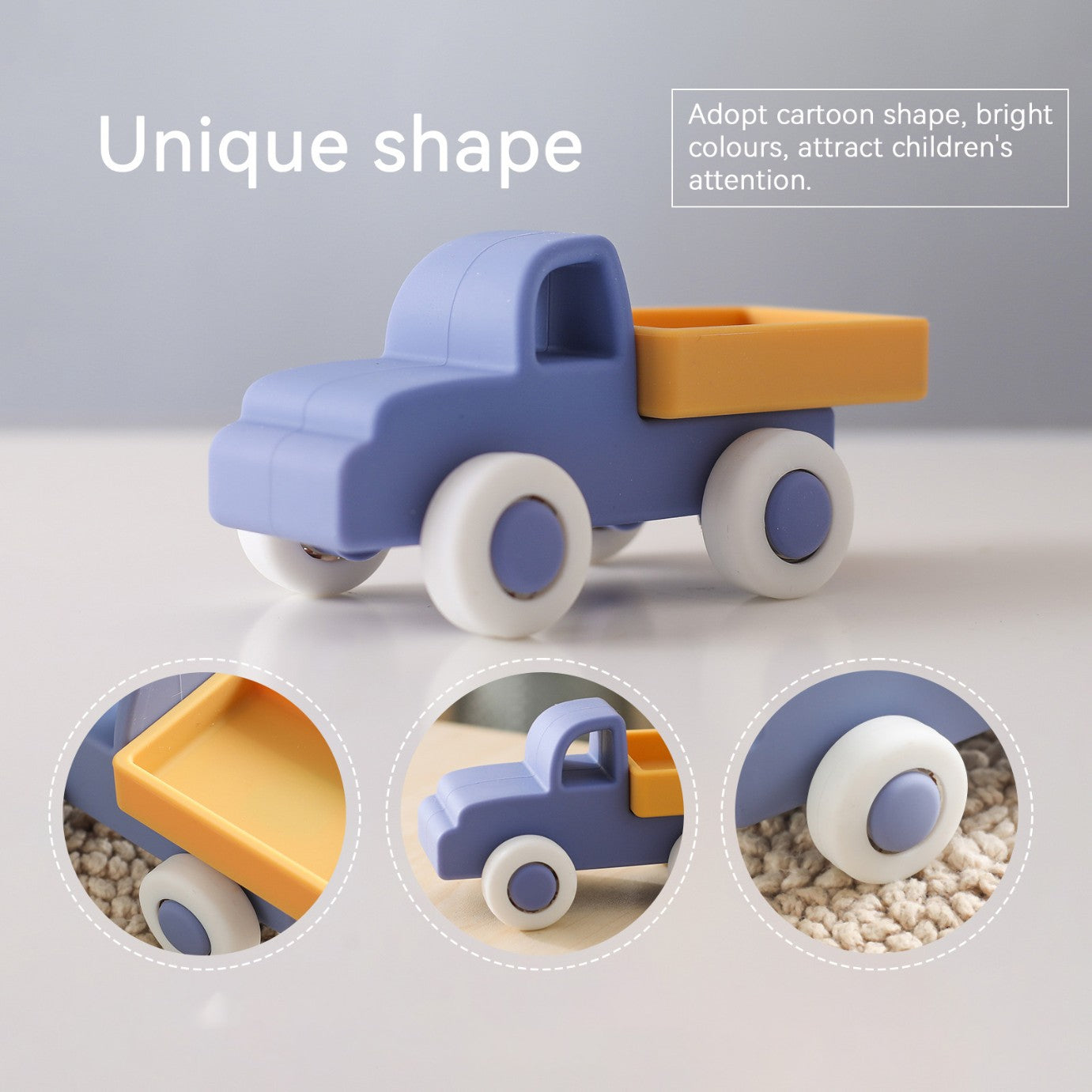 Food Grade Silicone Transportation Vehicle Toy. Infant Safe