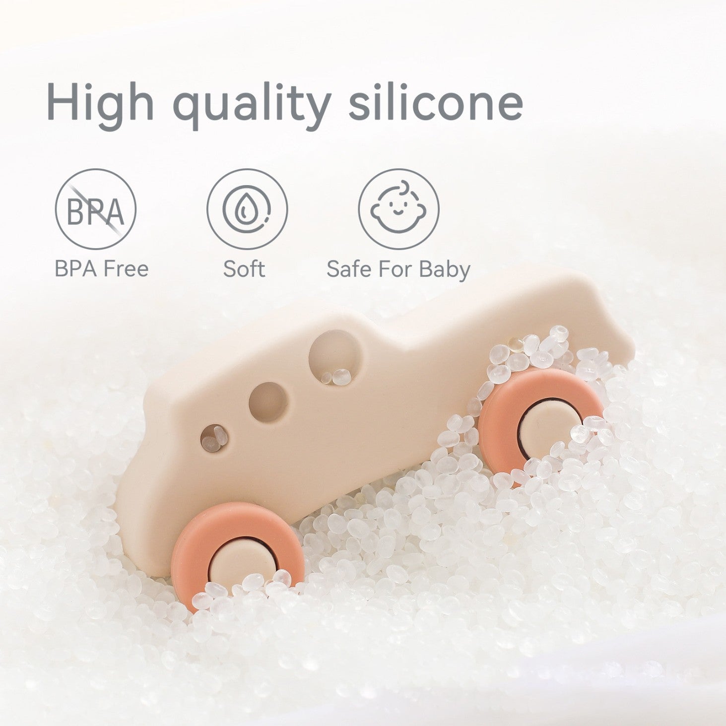 Food Grade Silicone Transportation Vehicle Toy. Infant Safe