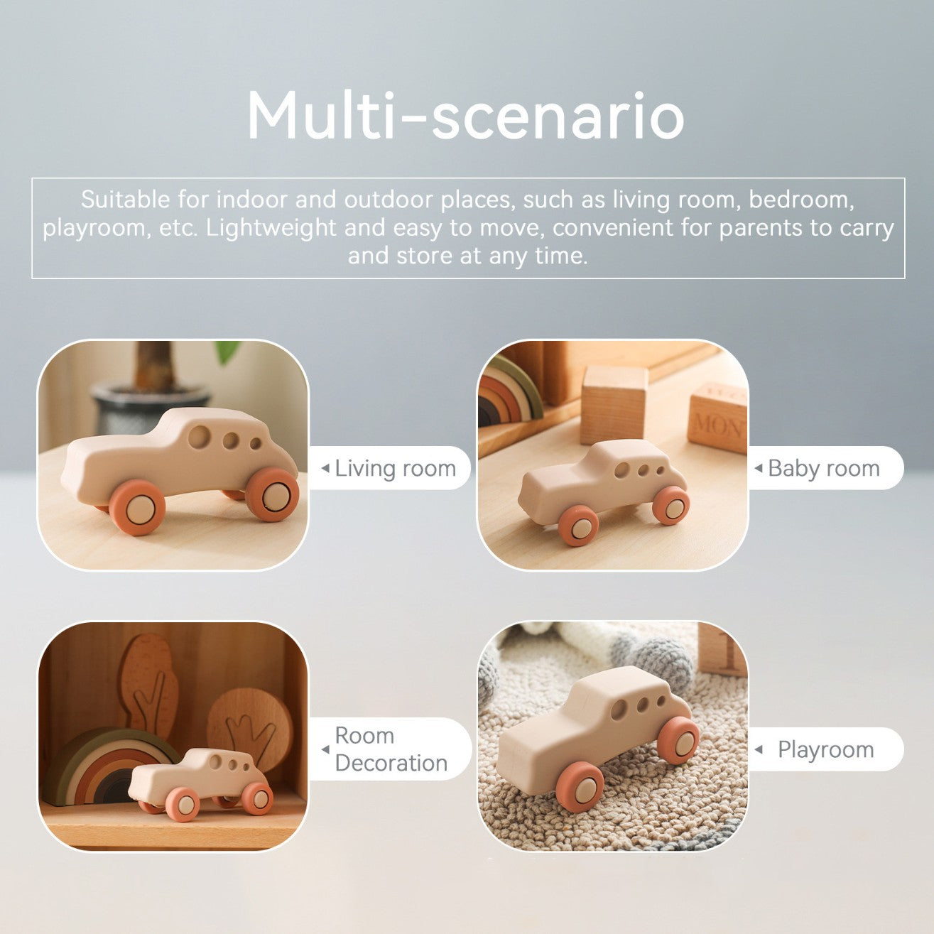 Food Grade Silicone Transportation Vehicle Toy. Infant Safe