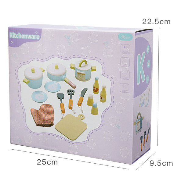 Wooden Blue Cooking Set. Kitchen Pretend Play. Rice Cooker