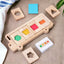 Bus Color and Shapes Sorting Toy. Montessori inspired