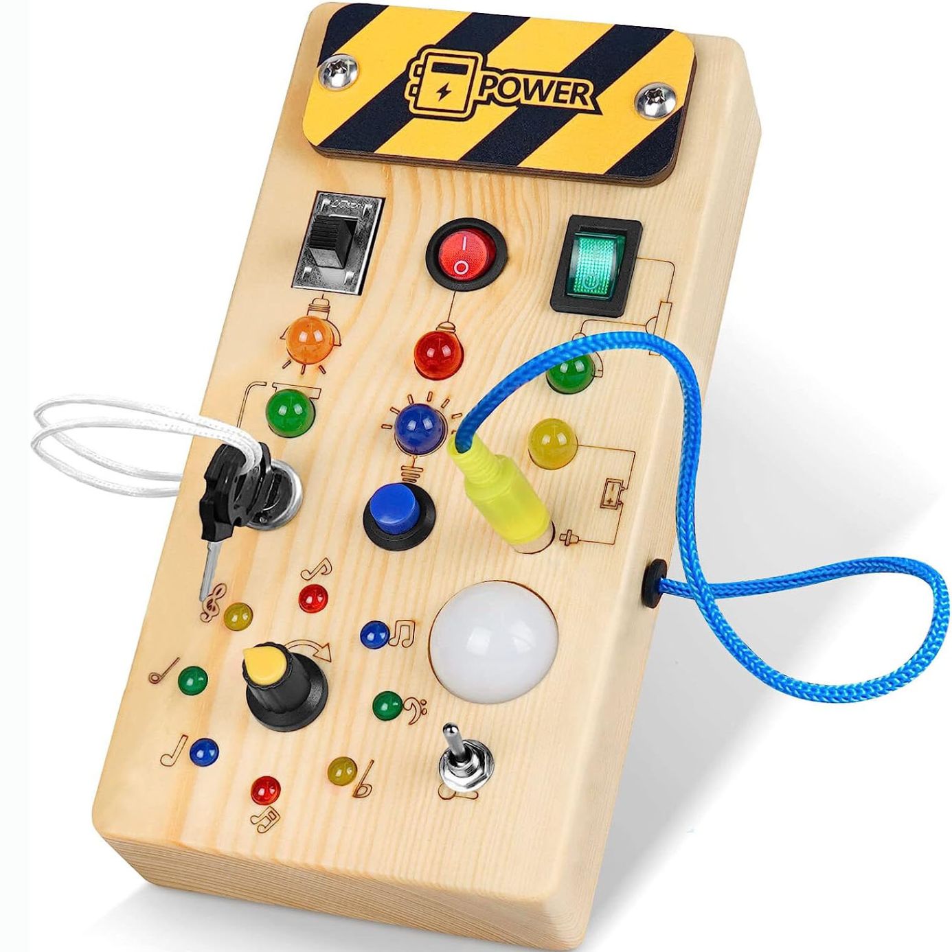 Montessori LED Busy Board - Perfect Travel Toy & Ideal Gift for Toddlers