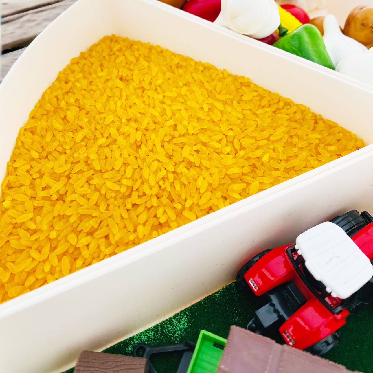 Edible Coloured Rice for Sensory Play