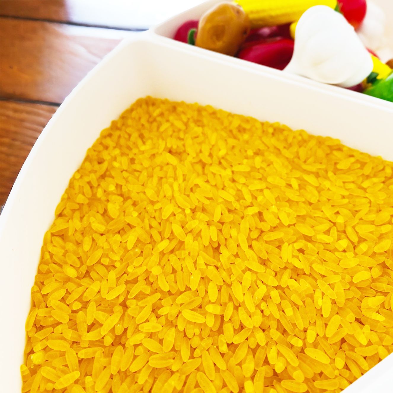 Edible Coloured Rice for Sensory Play