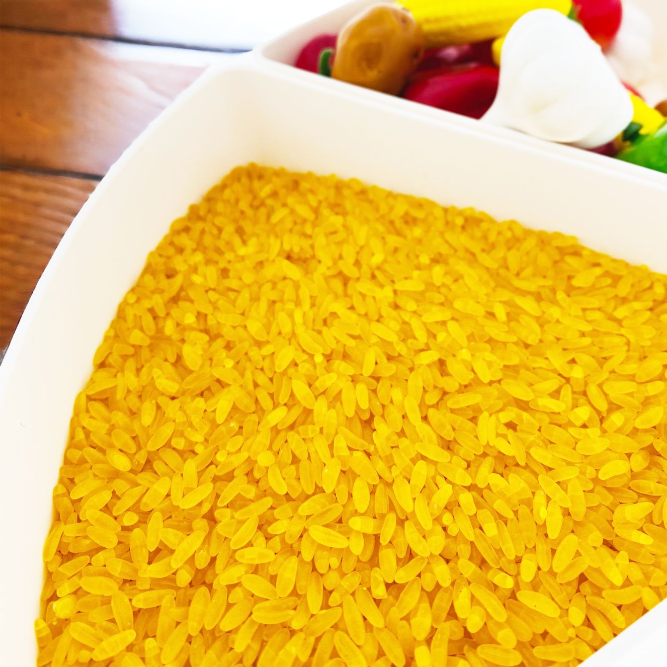 Edible (Can be cooked) Coloured Rice for Sensory Play – Happi Bebe
