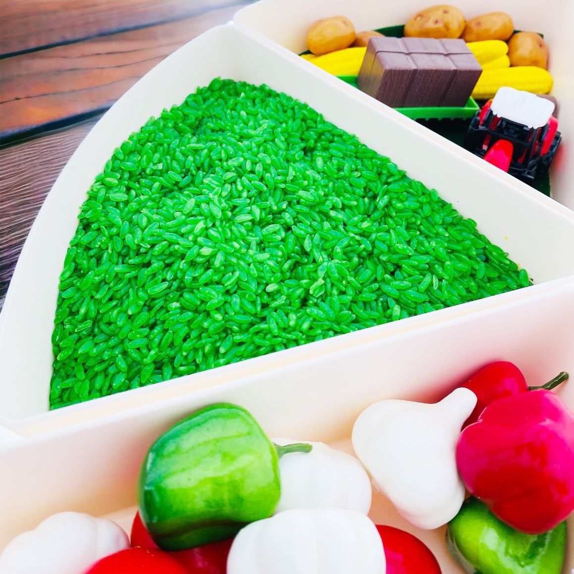 Edible (Can be cooked) Coloured Rice for Sensory Play – Happi Bebe