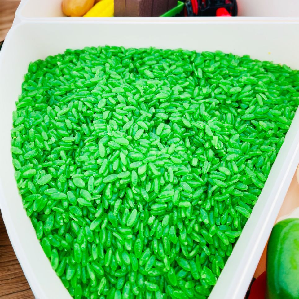 Edible Coloured Rice for Sensory Play