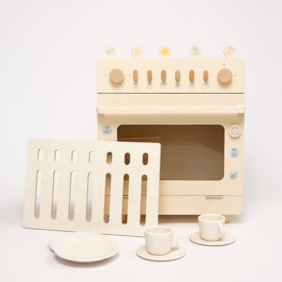 Cream Coloured Wooden Dish Washer. Kitchen Pretend Play Toy.