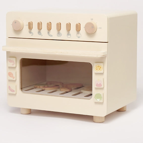 Cream Colour Wooden Oven Kitchen Pretend Play