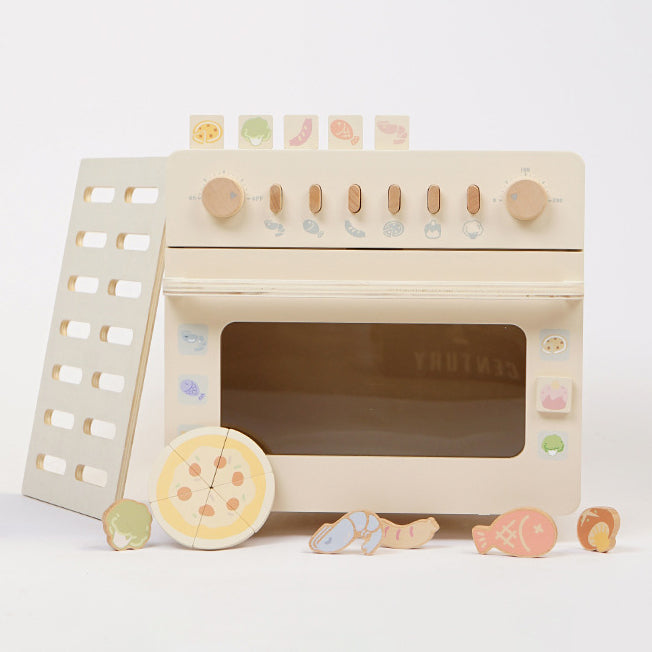 Cream Colour Wooden Oven Kitchen Pretend Play