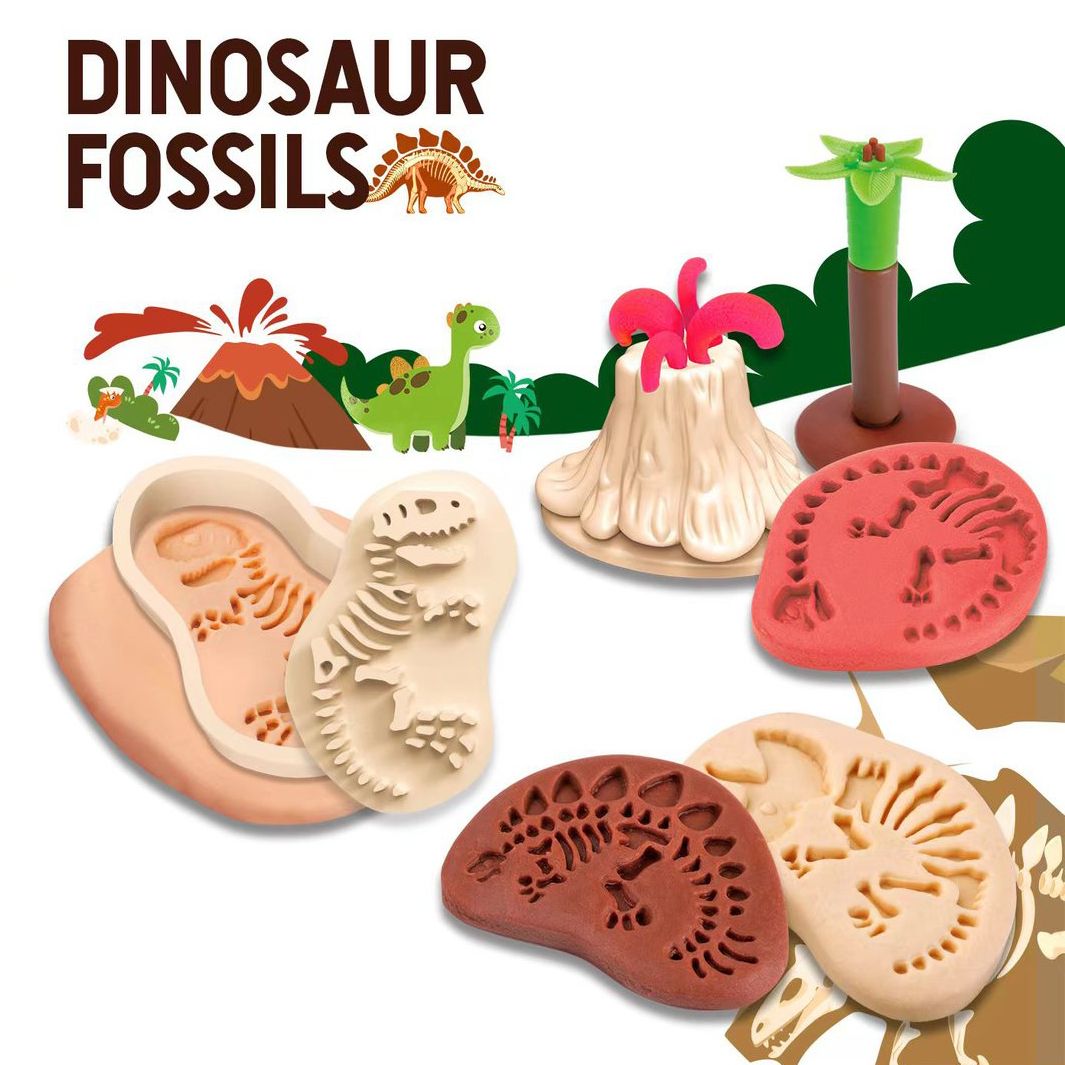 Dinosaur Fossil Play dough Mould Set