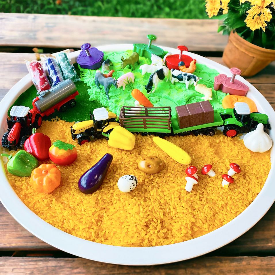 Farm Theme Sensory Play Set. Pretend Play. Sensory exploration