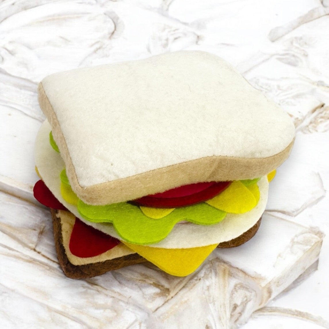 Felt Burger Sandwich Hotdog Pretend Play Kitchen Food Toy
