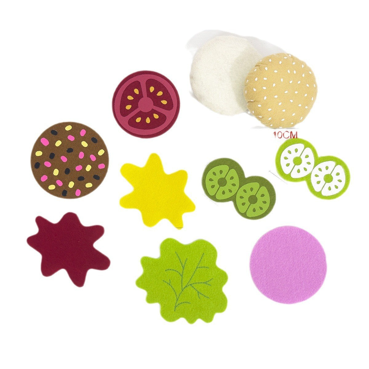 Felt Burger Sandwich Hotdog Pretend Play Kitchen Food Toy