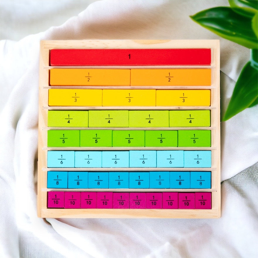 Math Number & Fraction Montessori Math Early Learning Stick