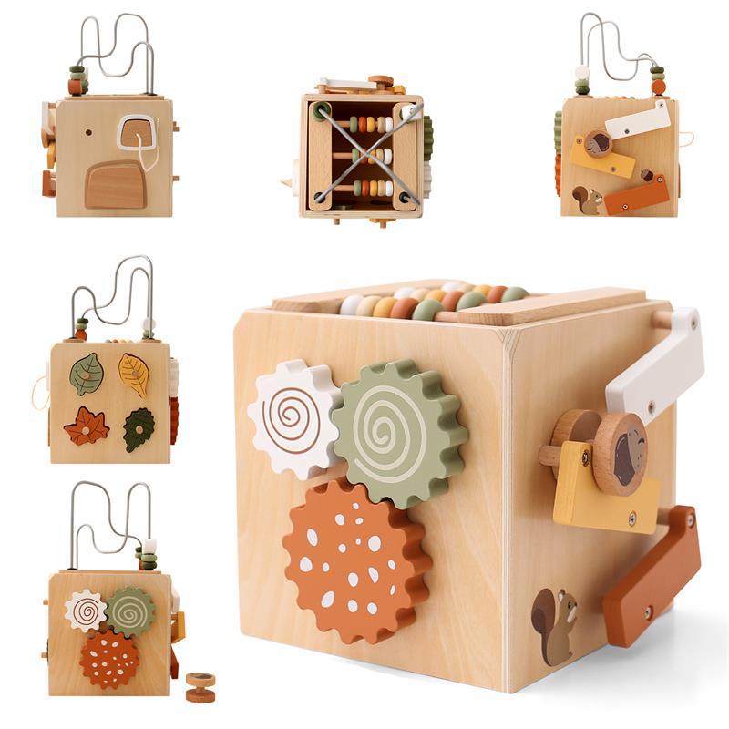 Montessori inspired multi-function 5-in-1 toy box
