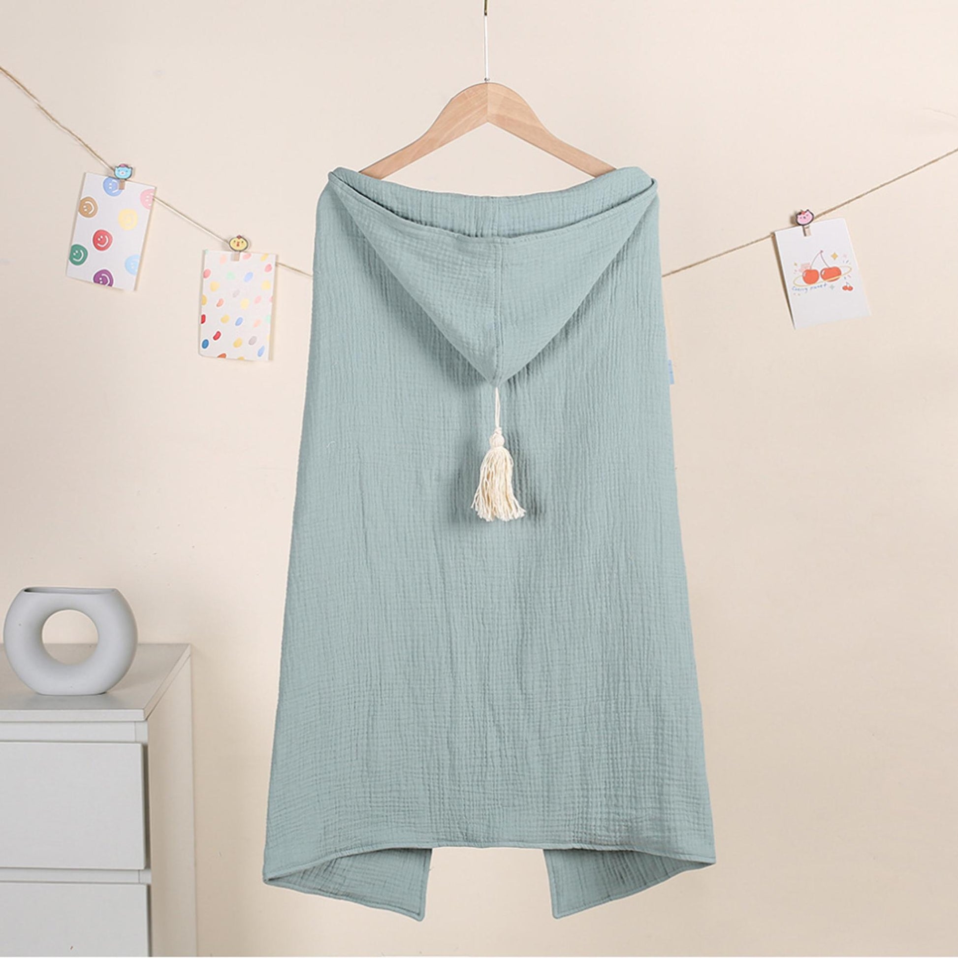 baby hood swaddle green