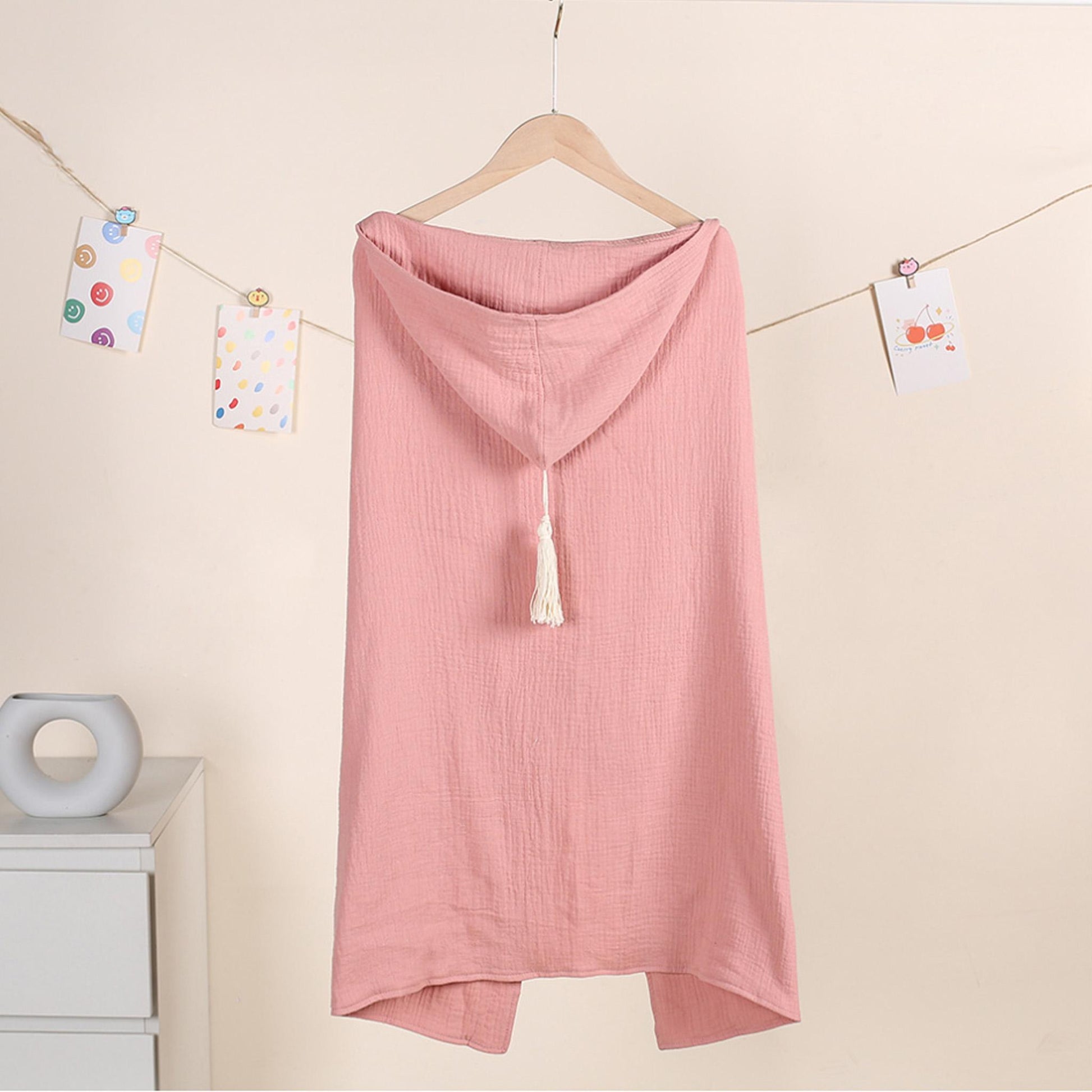 baby hood swaddle pink