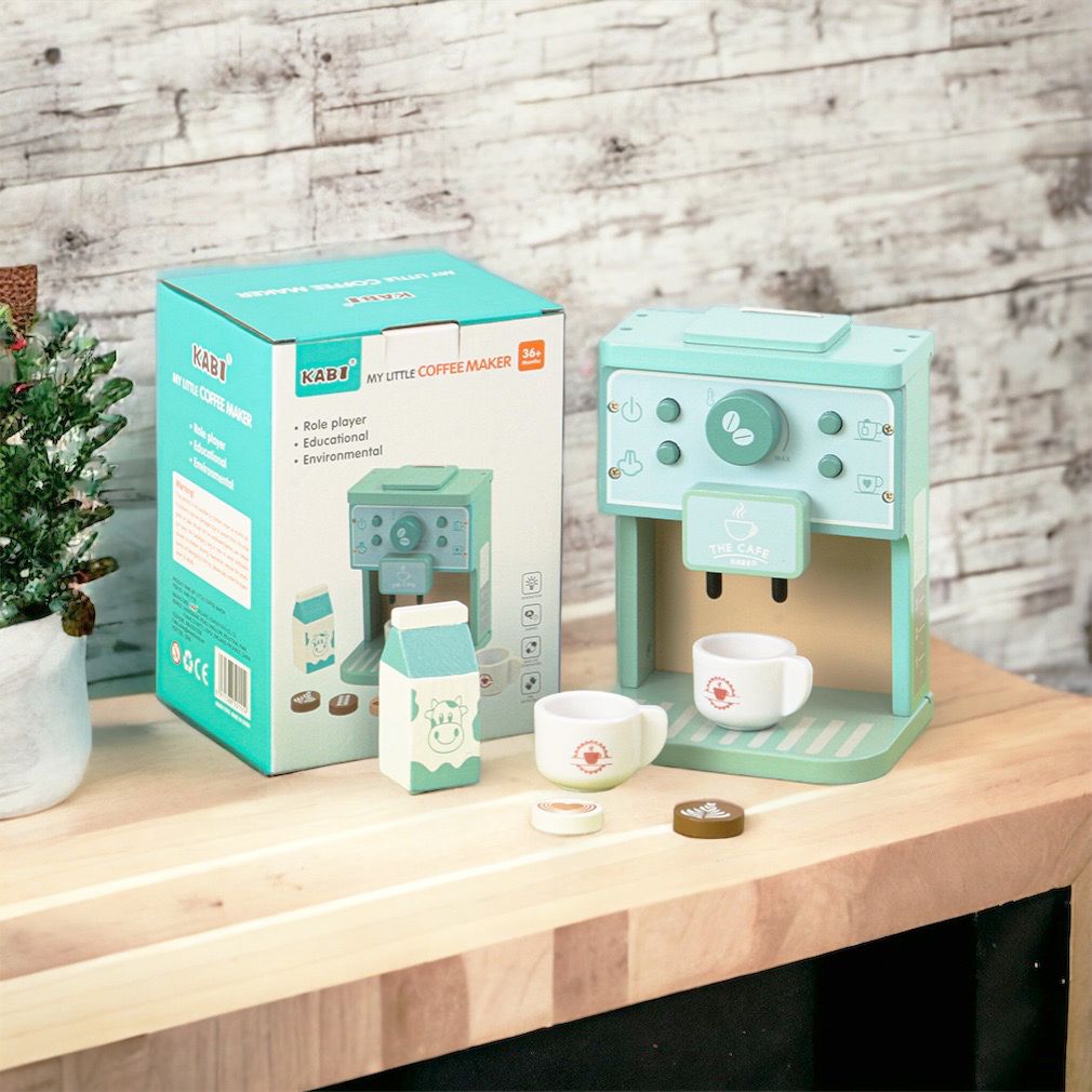 Kabi wooden coffee maker. Kitchen pretend play toy