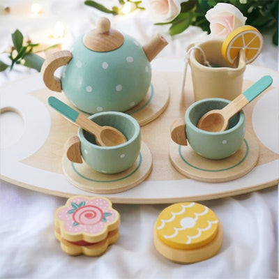 Kabi Wooden Afternoon Tea Set. Wooden Kitchen Pretend Play