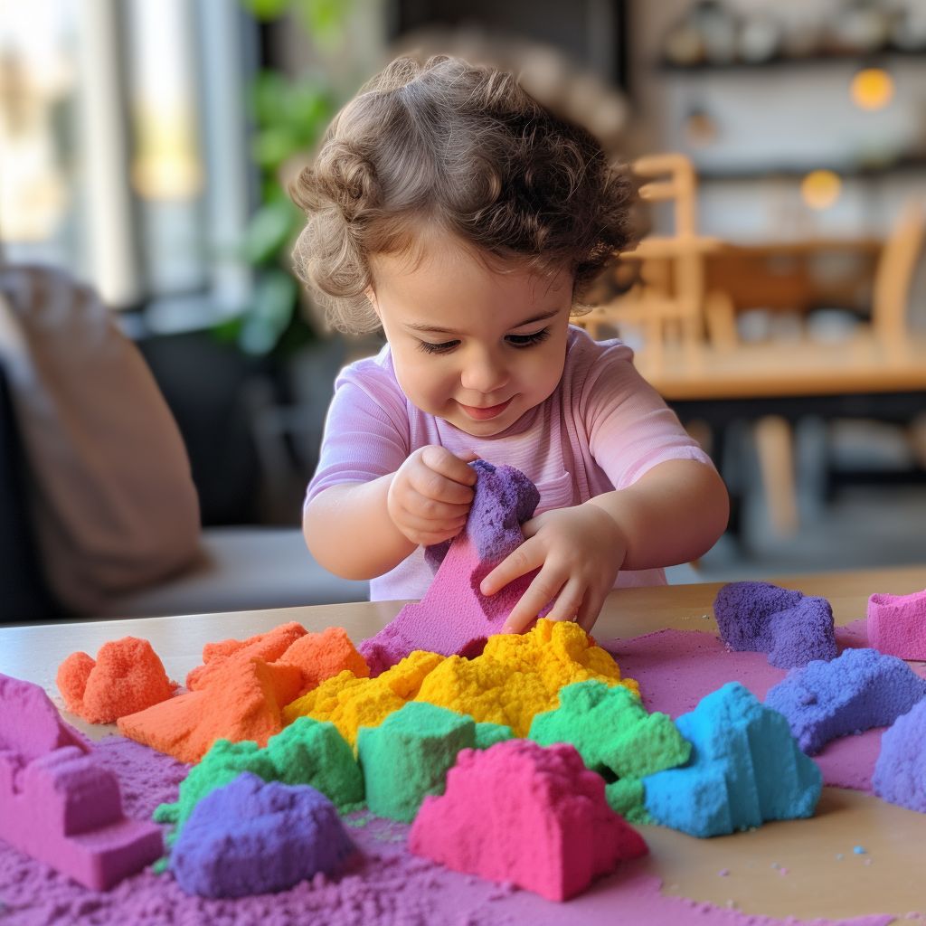 High Quality Kinetic Sand for Sensory play 500g/1kg Safe, Non sticky Odourless Easy to mould & clean up