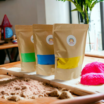 High Quality Kinetic Sand for Sensory play 500g/1kg Safe, Non sticky Odourless Easy to mould & clean up