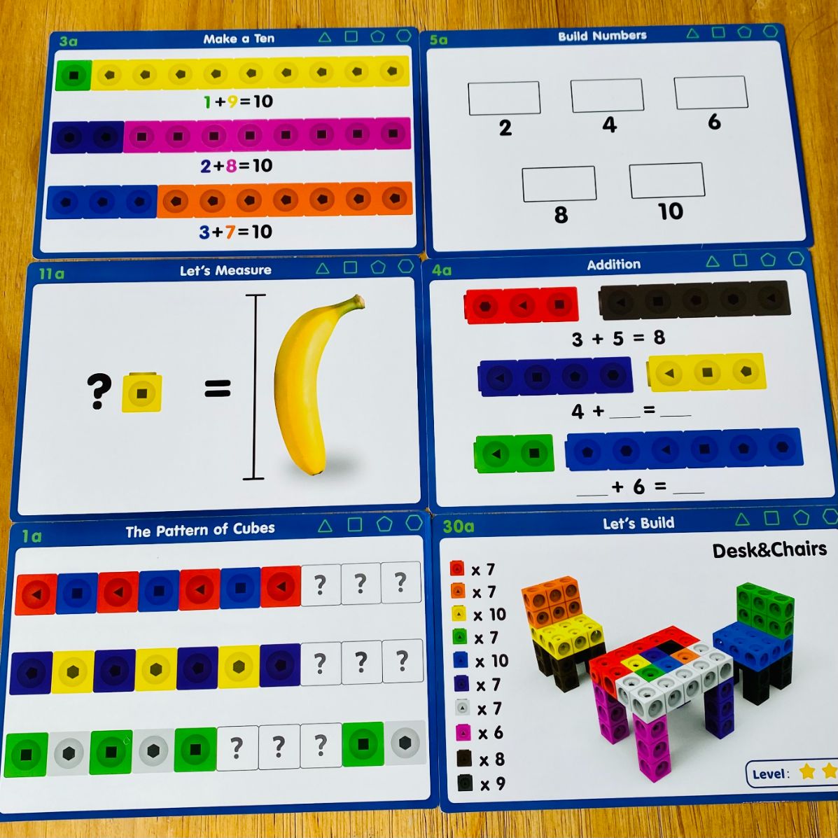 Linking Cubes with 30 Double-Sided Question Activity Cards