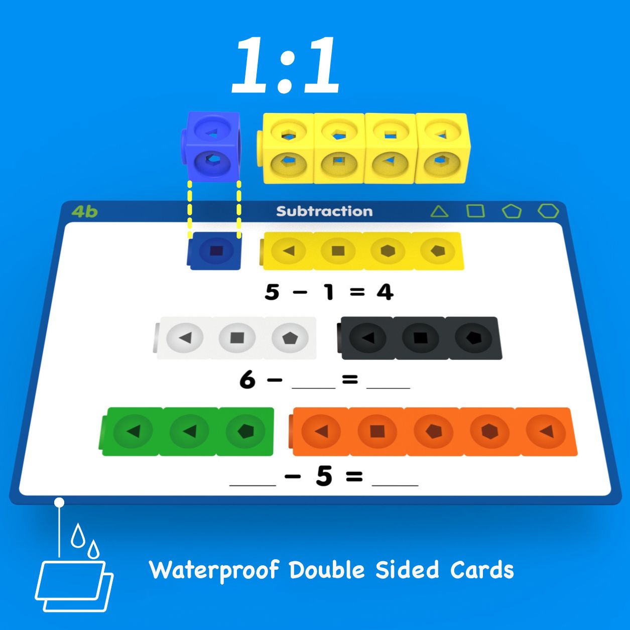 Linking Cubes with 30 Double-Sided Question Activity Cards
