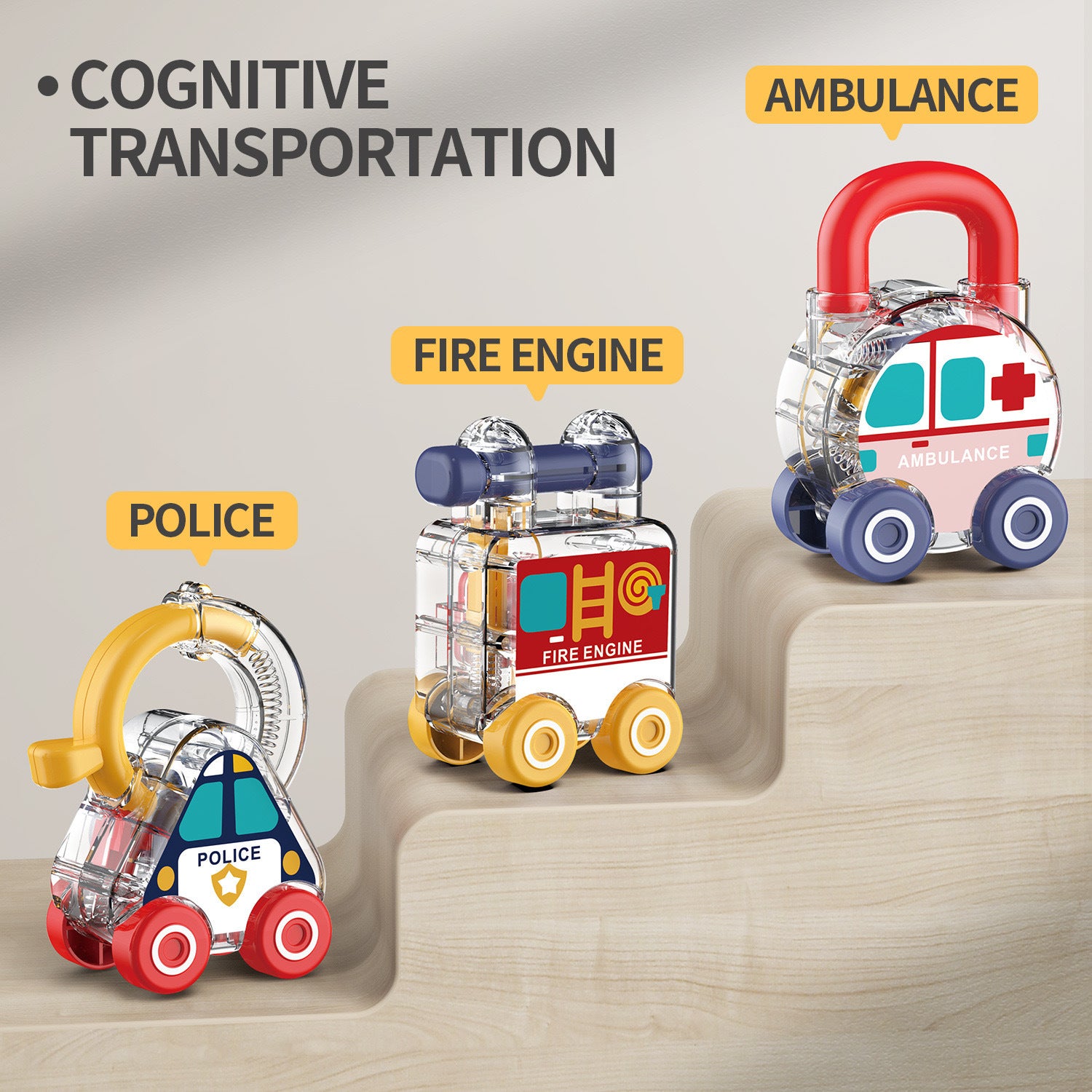 Lock Key Car Fine Motor Skill Cognitive Toy