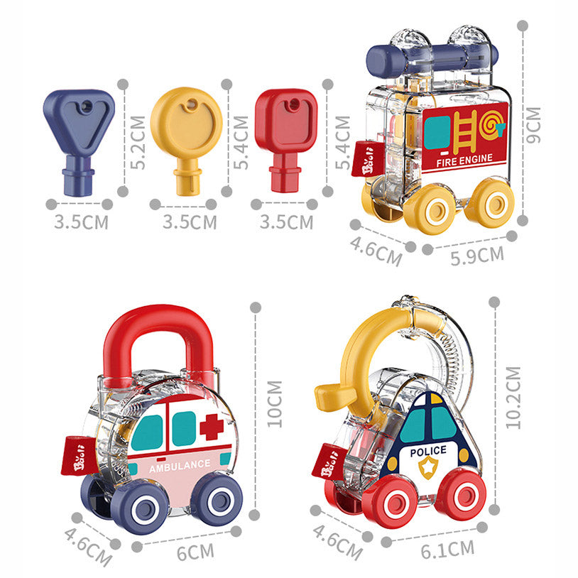 Lock Key Car Fine Motor Skill Cognitive Toy