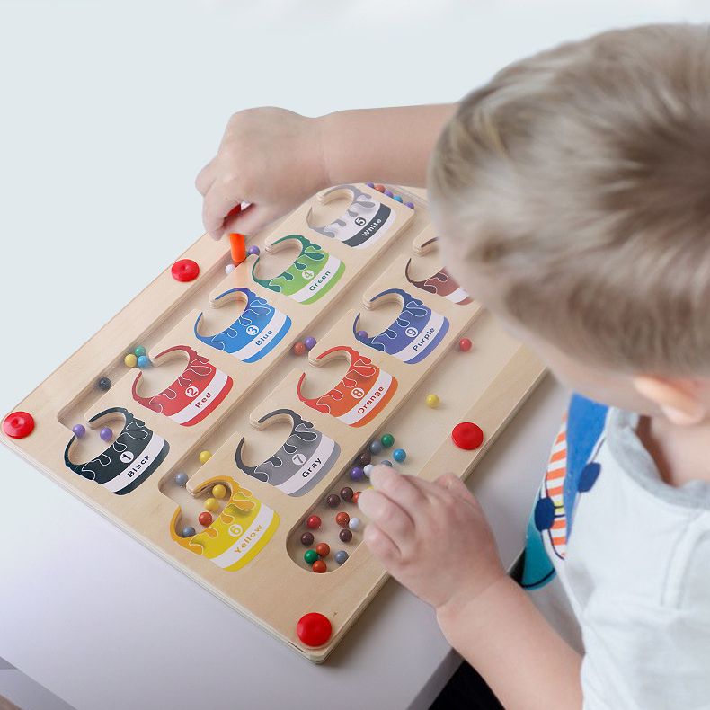 Magnetic labyrinth balls educational game board