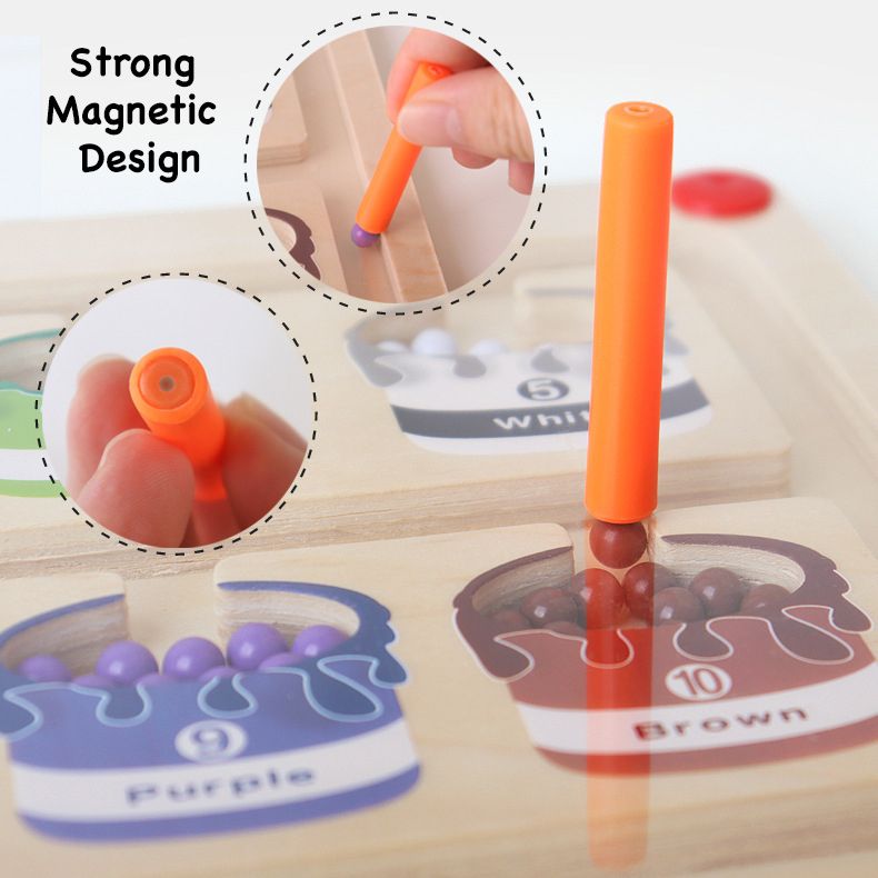 Magnetic labyrinth balls educational game board