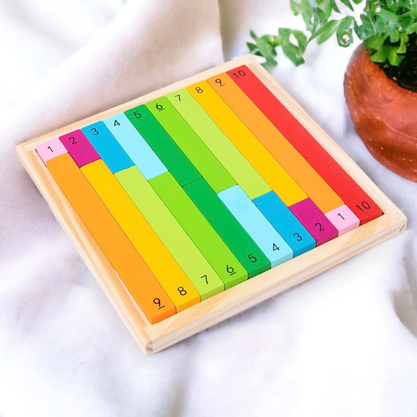 Math Number & Fraction Montessori Math Early Learning Stick