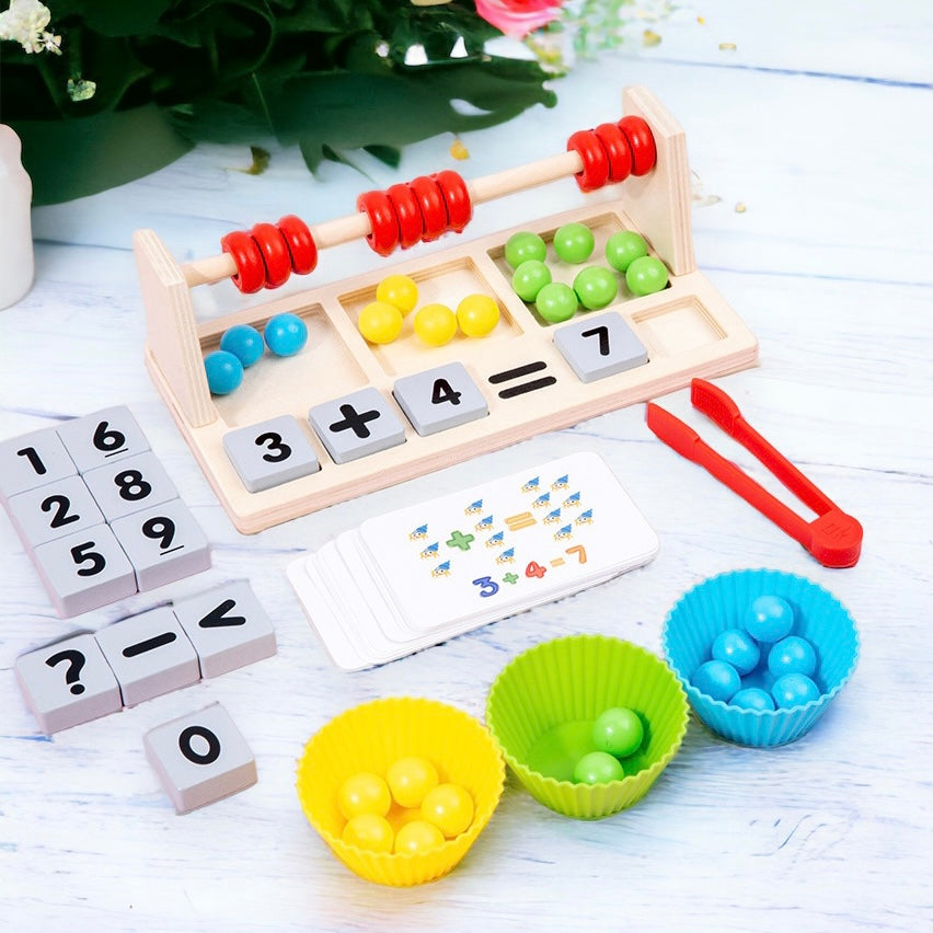 3 in 1 Math Board. Early Learning Montessori Educational Toy – Happi Bebe