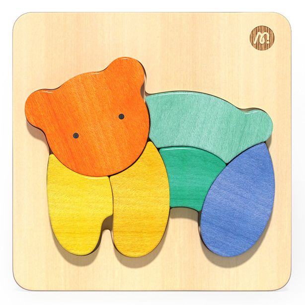 Animals Big Piece Wooden Toddler Baby Jigsaw Puzzle. 4-7pc