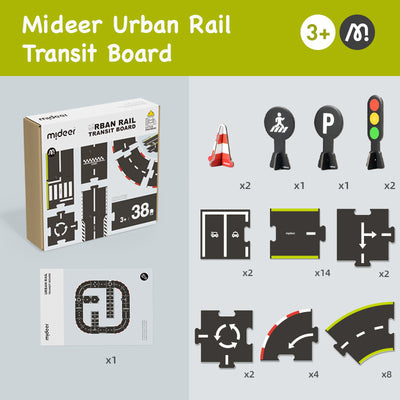 Road Tape Sticker and Urban Rail Transit Board Pretend Play