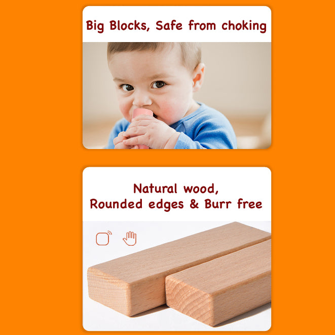 Wooden Creative Building Blocks - 80pc, 100pc