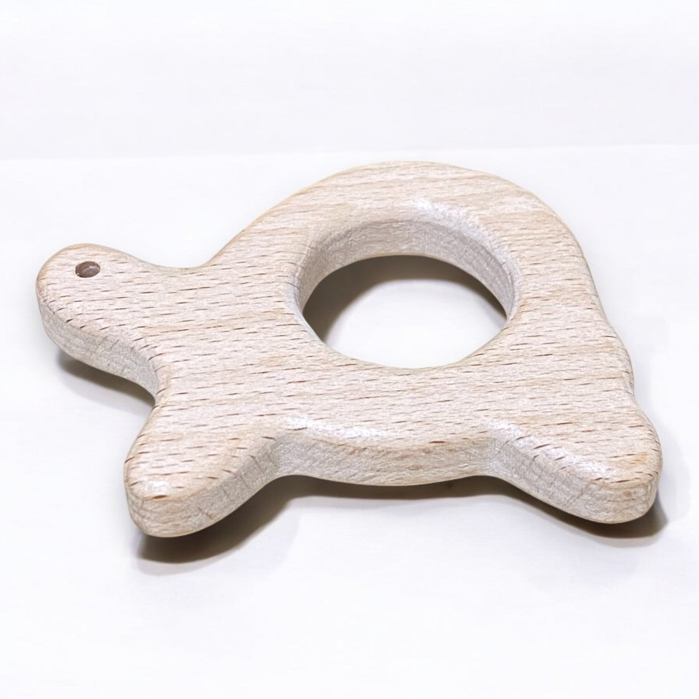 Mini tiny wooden animal teether. Perfect for small hands