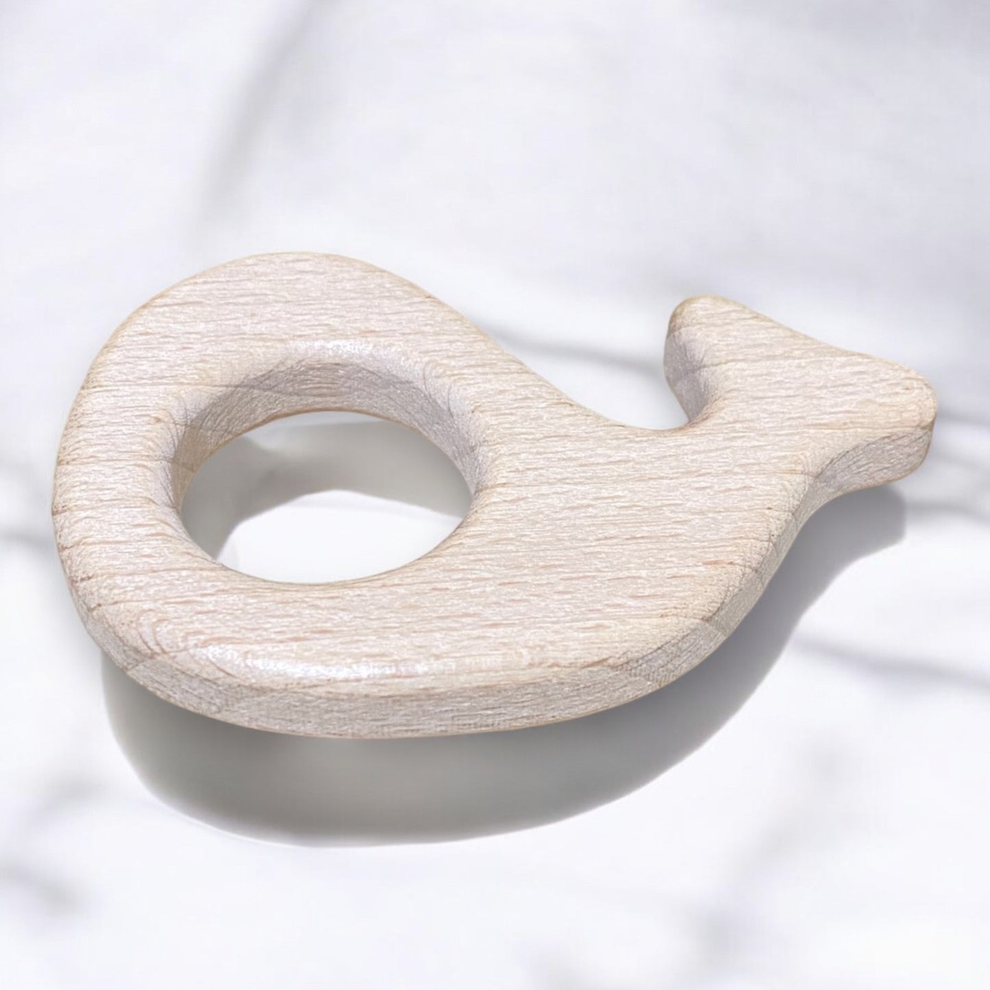 Mini tiny wooden animal teether. Perfect for small hands
