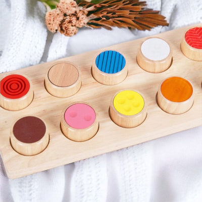 Montessori Wooden Touch Sensory Cylinders. Early Learning