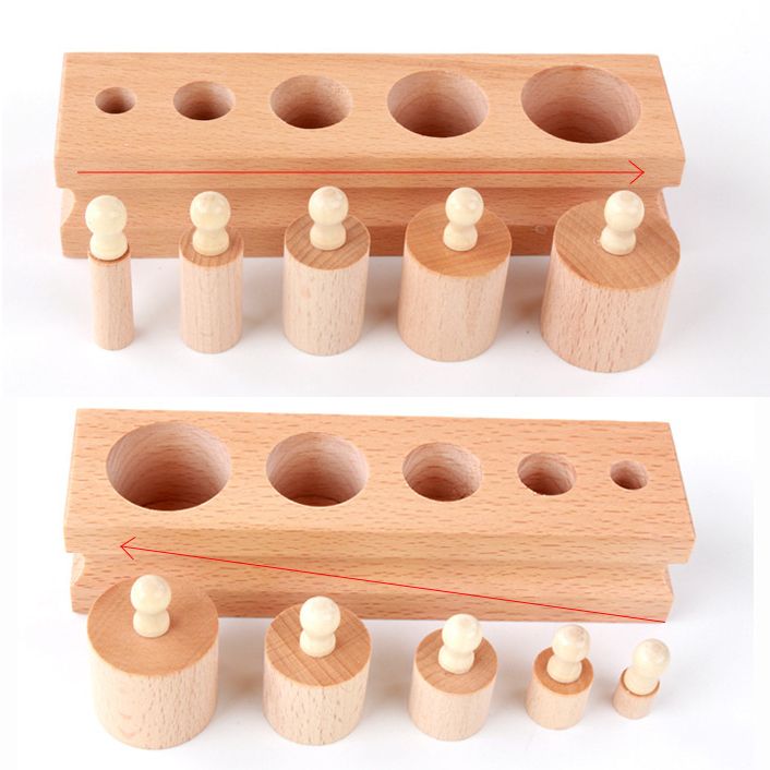 Mini Montessori Knobbed Cylinders Blocks