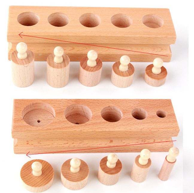 Mini Montessori Knobbed Cylinders Blocks