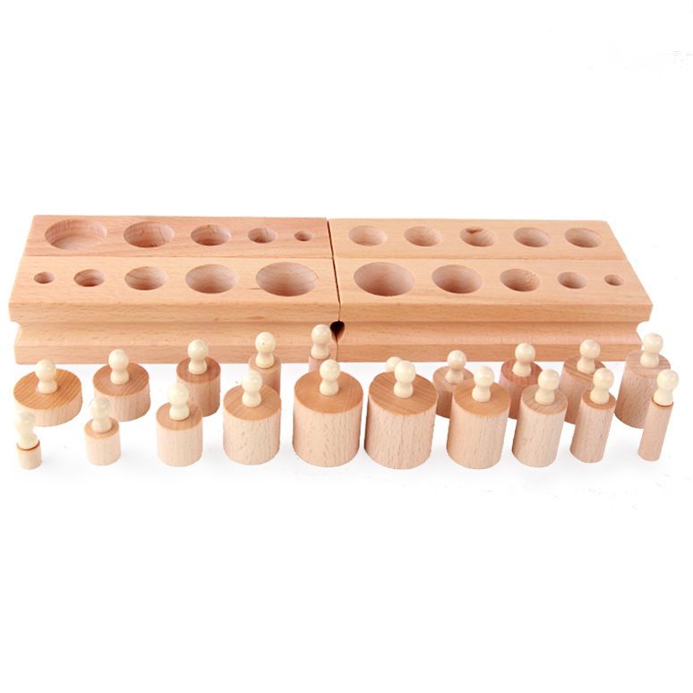 Mini Montessori Knobbed Cylinders Blocks