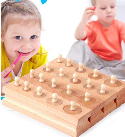 Mini Montessori Knobbed Cylinders Blocks