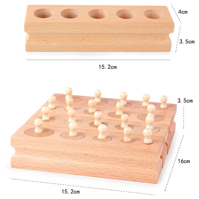 Mini Montessori Knobbed Cylinders Blocks