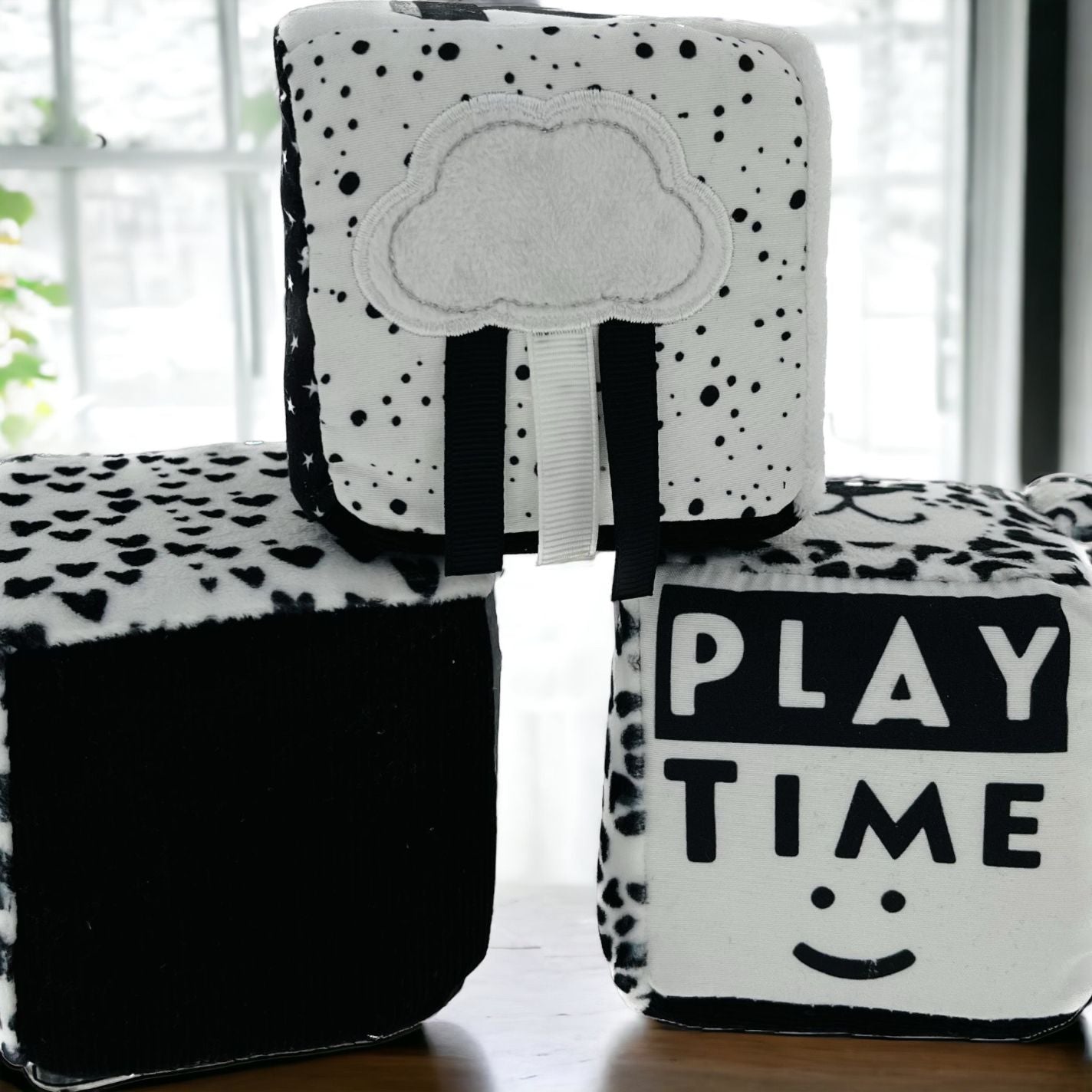 Mothercare Black & White Baby Sensory Cubes. Set of 3 Cubes