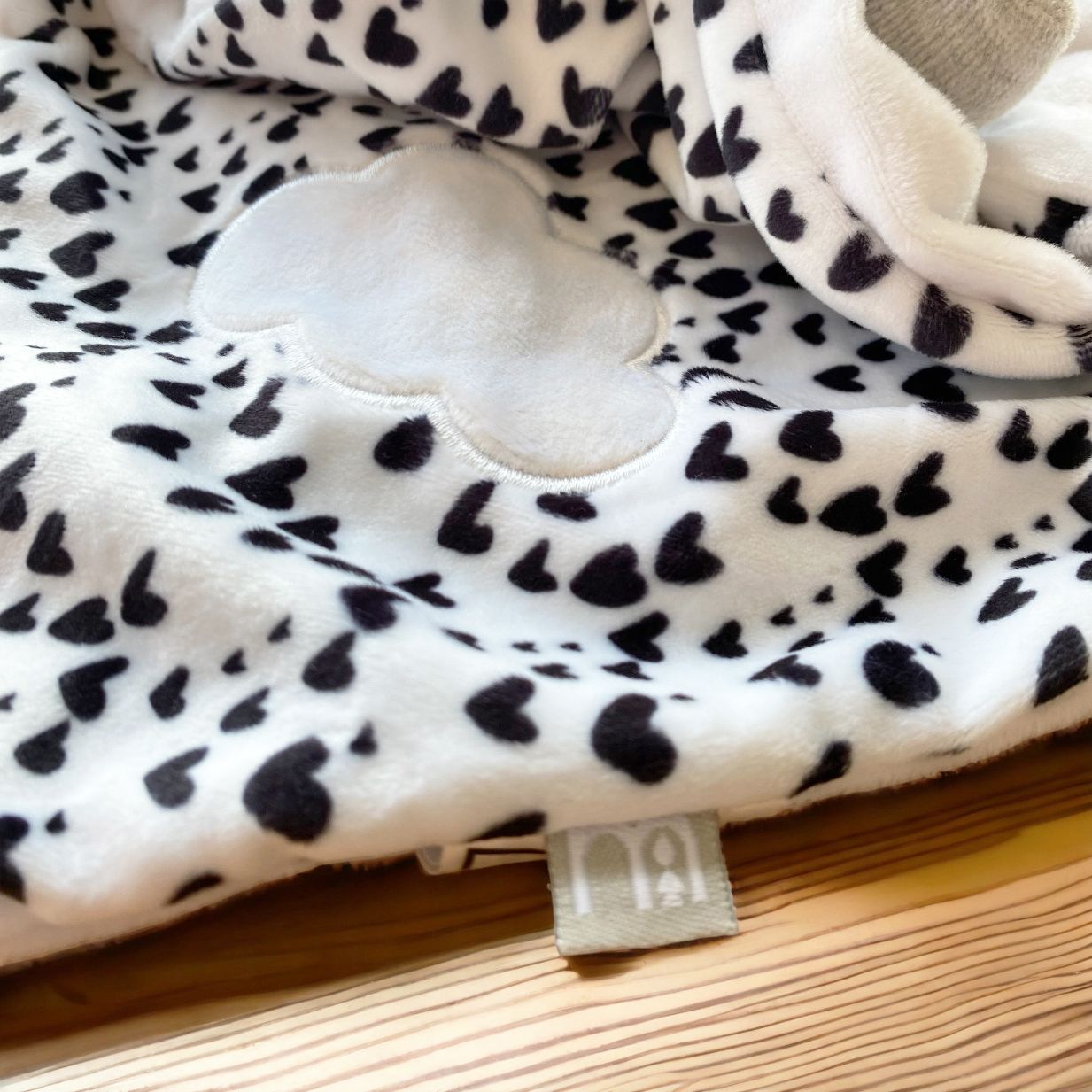 Mothercare Black and White Baby Raccoon Comforter
