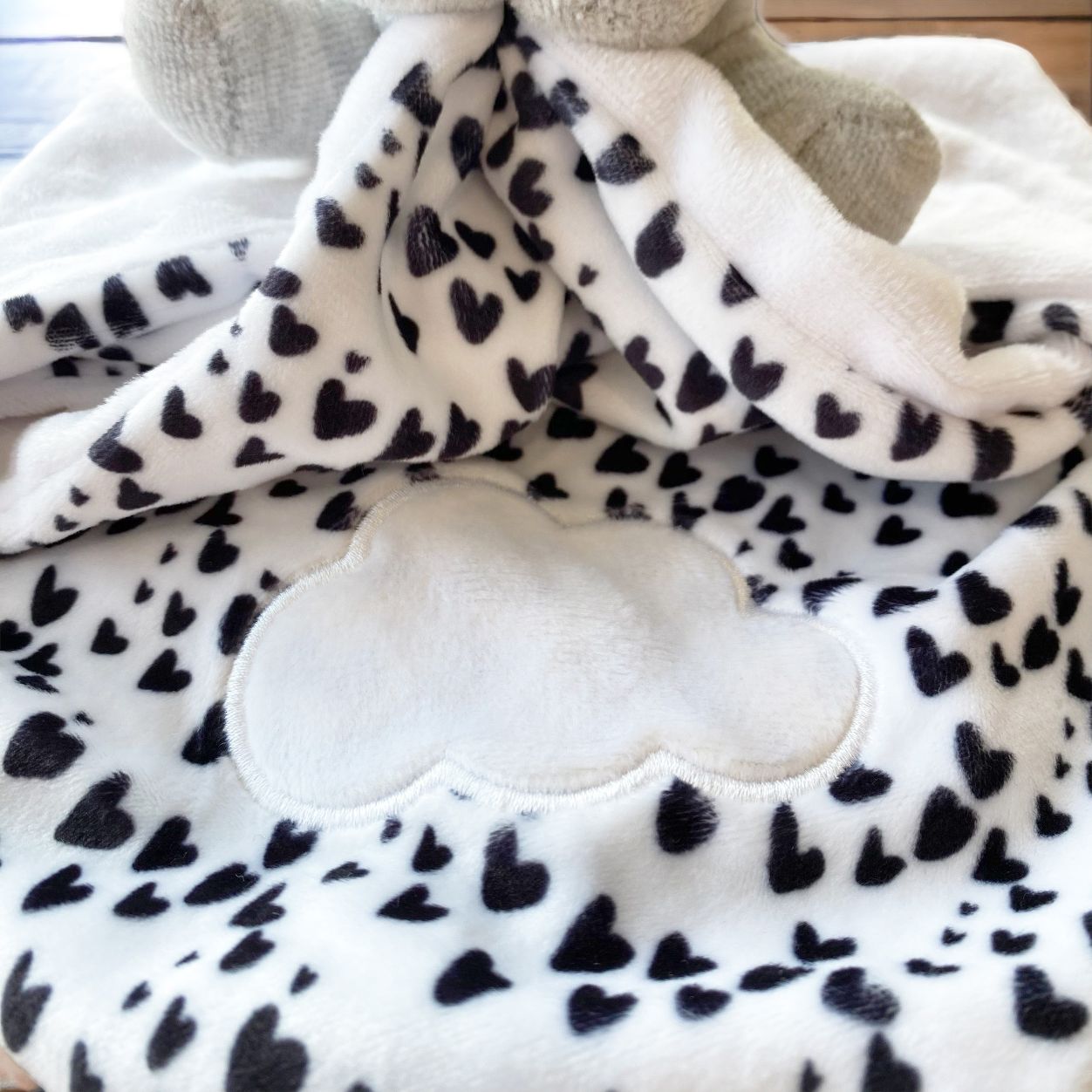 Mothercare Black and White Baby Raccoon Comforter