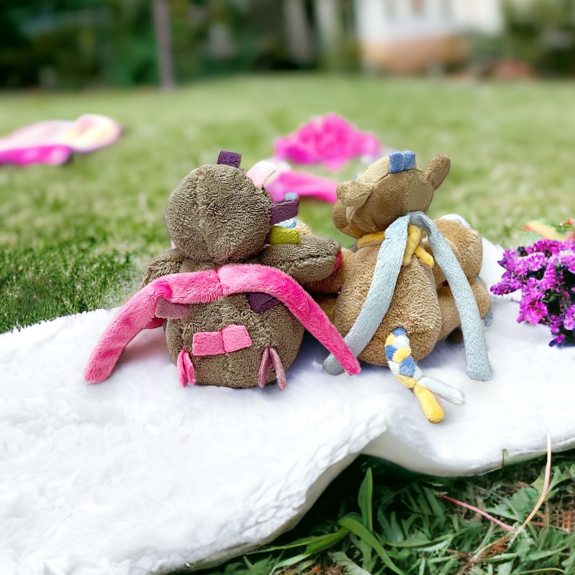 Nattou. Belgium Brand. Baby Pink Hedgehog Pull Musical Stroller Soft Toy