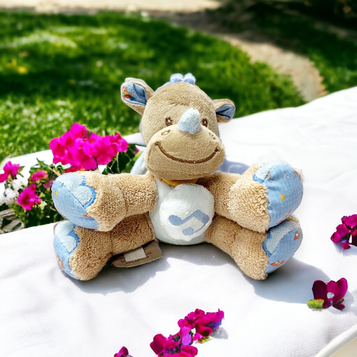 Nattou Baby Rhino Pull Musical Stroller Soft Toy Plushie Happi Bebe nattou-baby-rhino-pull-musical-stroller-soft-toy-plushie-happi-bebe
